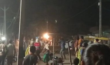 रणक्षेत्र बना मठिला बाजार, चटकी लाठियां, तीन जख्मी