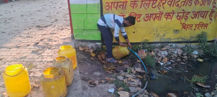 छठिया पोखरा के जलमीनार से आपूर्ति होता है प्रदूषित पानी