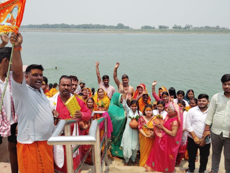 कलश यात्रा के साथ शुरू हुआ भगवान चंद्रशेखर महादेव मंदिर प्राण प्रतिष्ठा महायज्ञ