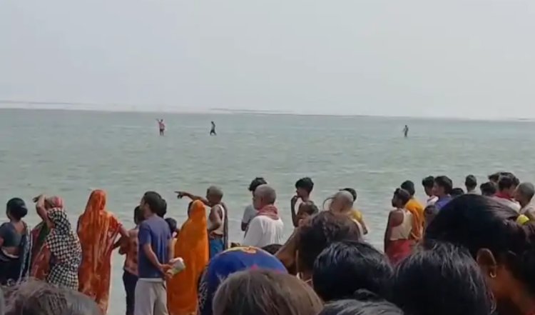दियारे में होमगार्ड की तैयारी करने गये 5 युवक डूबे 2 को किसानो ने बचाया, तीन की तलाश जारी
