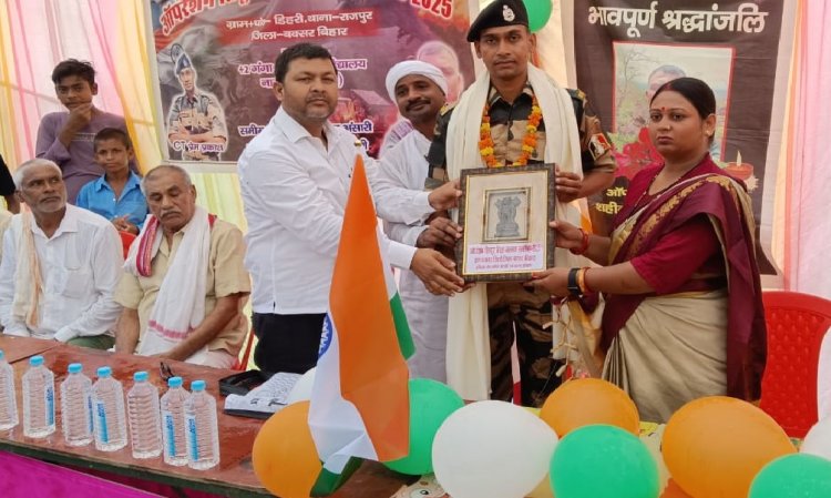 ऑपरेशन सिंदूर के बाद डिहरी लौटे बीएसएफ जवान का भव्य सम्मान, लगे जयकारे