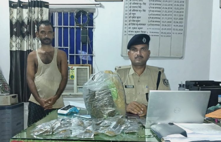 गांजा की खेप के साथ तस्कर गिरफ्तार, जेल