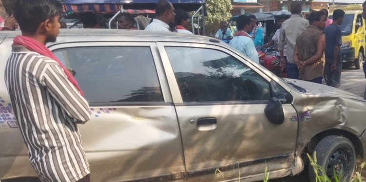 गोलंबर पर बेकाबू स्कूली बस ने मचाई तबाही, तीन वाहनों को टक्कर, सात लोग घायल