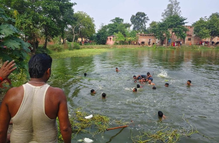 छठ घाट की तैयारी के दौरान युवक की डूबकर मौत, गांव में पसरा मातम
