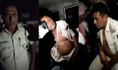 शराब के नशे में विवाद की जांच करने पहुंचे दरोगा को ग्रामीणों ने पीटा बनाया बंधक, वीडियों वायरल