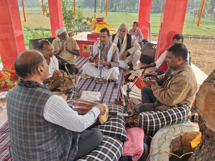 केसठ में चल रहा है श्रीमद् भागवत कथा एवं अखंड हरी नाम कीर्तन