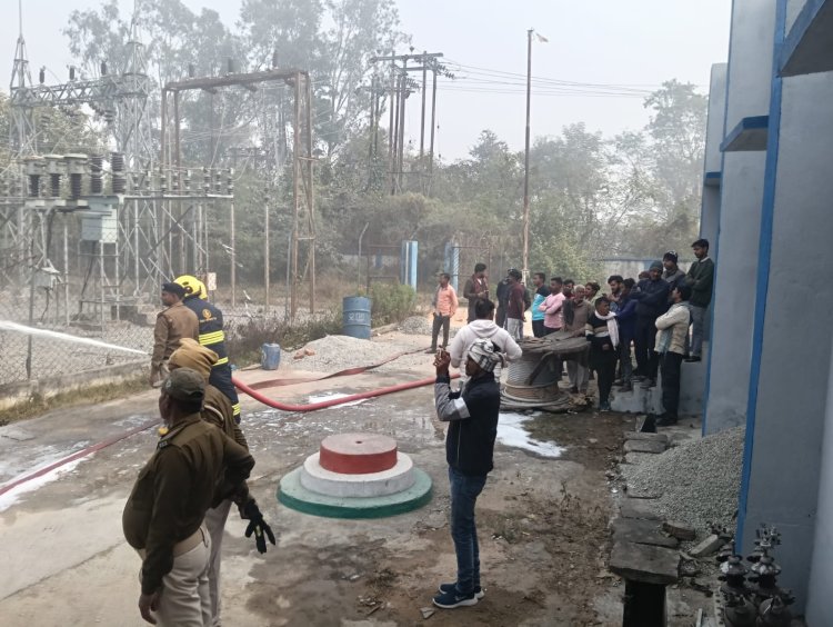 राजपुर पावर सब स्टेशन में भीषण आग, बड़ा हादसा टला