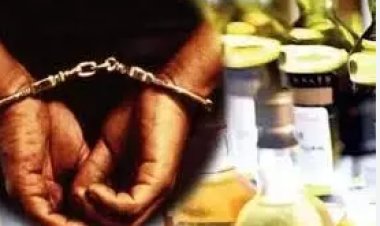 शराब की खेप के साथ दो गिरफ्तार, बाइक जब्त