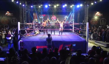 मैथन मेनिया रेसलिंग में बिहार के लाल का जलवा, कोनौली के रूद्र राहुल बने टैग टीम चैंपियन