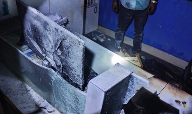 शॉर्ट सर्किट से सुलगी बैंक ऑफ इंडिया शाखा, कंप्यूटर व दस्तावेज जले