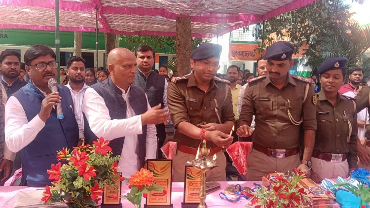 पुलिस सप्ताह में तियरा विद्यालय बना प्रतिभा का मंच