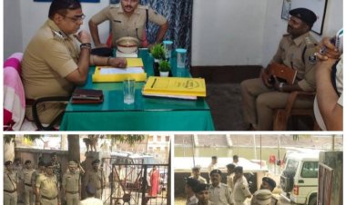 शाहाबाद डीआईजी का बक्सर दौरा, ब्रह्मपुर अंचल कार्यालय का किया सघन निरीक्षण