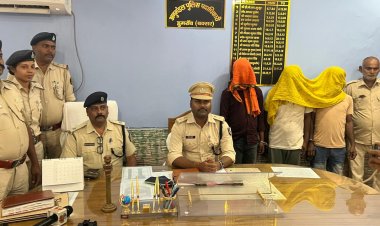 डुमरांव में पांच लाख रूपए मूल्य के गांजा के साथ तीन तस्कर गिरफ्तार, एक कार जब्त, नेटवर्क खंगालने में जुटी पुलिस