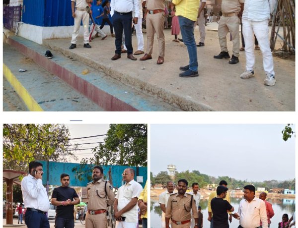 चैती छठ को लेकर छठिया पोखरा का एसडीएम_एसडीपीओ ने किया निरीक्षण