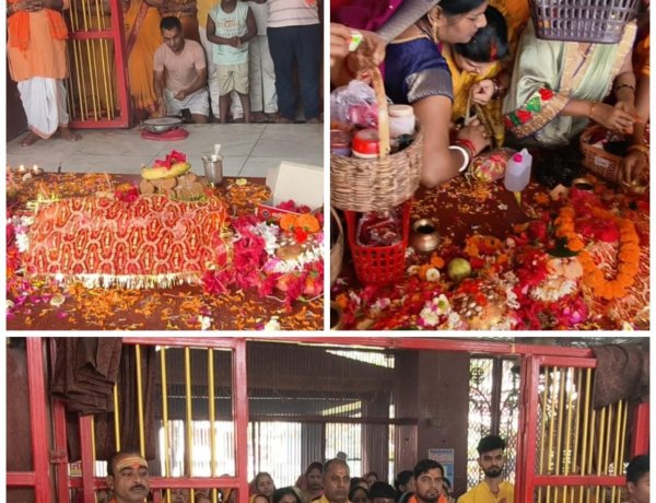 भक्ति और आस्था के रंग में डूबा बक्सर: वासंतिक नवरात्र के पहले दिन मां शैलपुत्री की आराधना