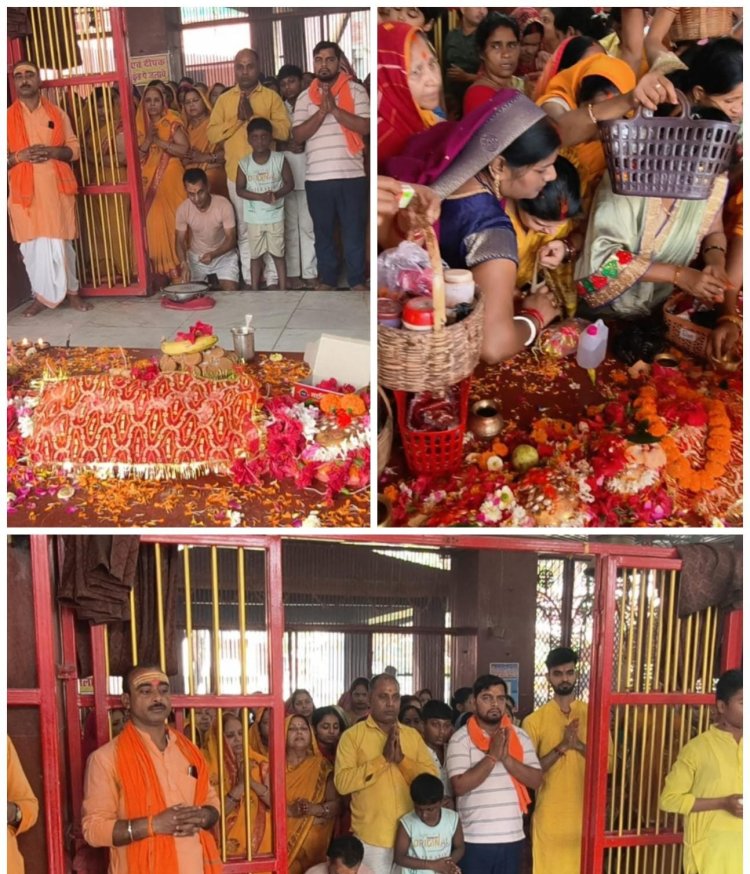 भक्ति और आस्था के रंग में डूबा बक्सर: वासंतिक नवरात्र के पहले दिन मां शैलपुत्री की आराधना