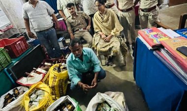 छापेमारी में बड़ा खुलासा: तहखाने से 140 लीटर शराब बरामद, तस्कर गिरफ्तार