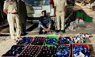 चौसा बॉर्डर पर सख्ती: तस्करी के खिलाफ बड़ी कार्रवाई, 186 लीटर विदेशी शराब जब्त