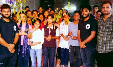 रघुनाथपुर में बच्चों ने संभाली हरियाली की कमान, पृथ्वी बचाने का लिया संकल्प