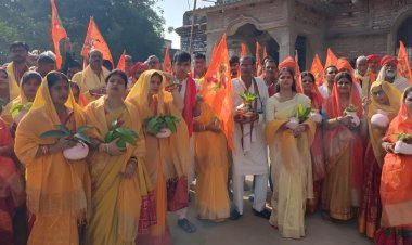 केशोपुर में तीन दिवसीय धार्मिक महोत्सव शुरू, जलयात्रा से गूंजा पूरा इलाका