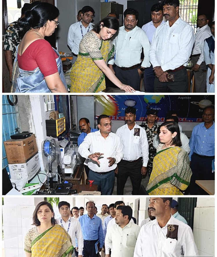 एमपी हाई स्कूल का डीएम ने किया निरीक्षण, अटल टिंकरिंग लैब के प्रभावी उपयोग पर दिया जोर