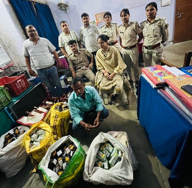 छापेमारी में बड़ा खुलासा: तहखाने से 140 लीटर शराब बरामद, तस्कर गिरफ्तार