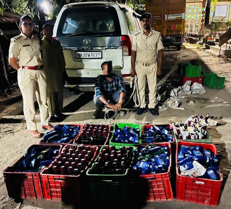 चौसा बॉर्डर पर सख्ती: तस्करी के खिलाफ बड़ी कार्रवाई, 186 लीटर विदेशी शराब जब्त