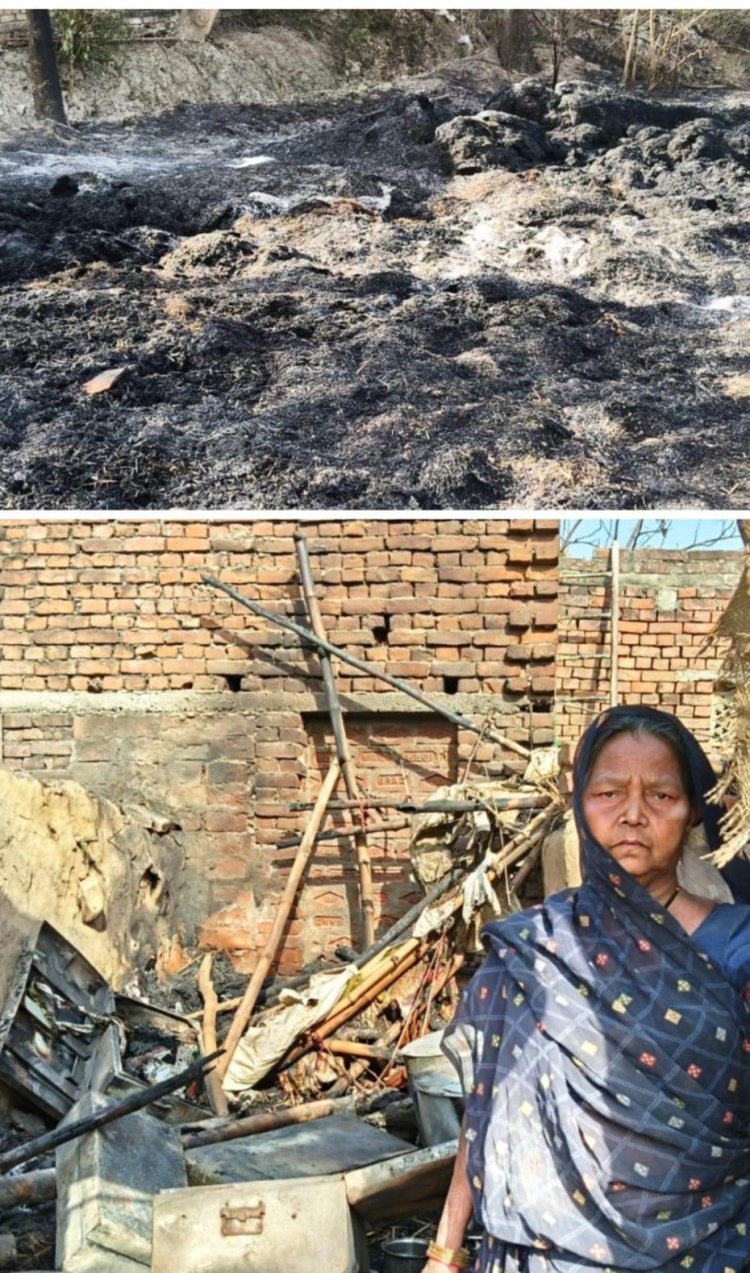 डंठल जलाने की लापरवाही बनी आफत, कई गांवों में आग का कहर