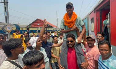 खेतों की मेड़ से राष्ट्रीय मैदान तक पहुंचा नया भोजपुर का नसीम, हुआ जोरदार स्वागत