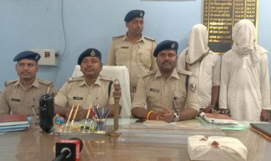 केसठ में अपराध की योजना बनाते दो शातिर गिरफ्तार, देशी कट्टा बरामद