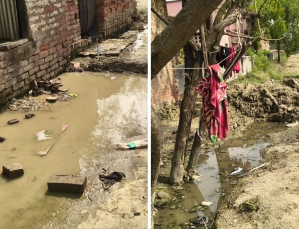 नाले पर कब्जा, बस्ती बनी तालाब: चौसा के वार्ड 12 में गंदे पानी के बीच जीने को मजबूर लोग