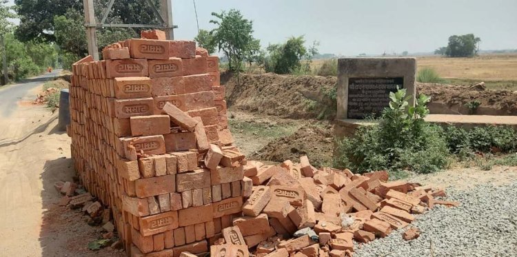 घटिया निर्माण से किसानों की सिंचाई पर संकट