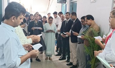 विश्व तंबाकू निषेध दिवस पर न्यायालय परिसर में दिलाई गई तंबाकू त्याग की शपथ