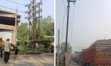 मध्य रात्रि ट्रक की टक्कर की टूट गया विद्युत पोल, डुमरांव में 12 घंटे ठप रही आपूर्ति, टला बड़ा हादसा