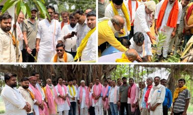 प्रदेश उपाध्यक्ष के स्वागत के साथ भाजपा ने दिया पर्यावरण संरक्षण का संदेश