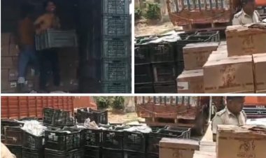 सड़े आम की आड़ में शराब की तस्करी का खेल, वीर कुंवर सिंह चेक पोस्ट पर ट्रक से भारी मात्रा में शराब बरामद