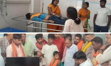 भीषण हादसा: तेज रफ्तार जेसीबी ने बाइक में मारी टक्कर, मौके पर हुई चालक की मौत, पत्नी-बेटी भी जख्मी