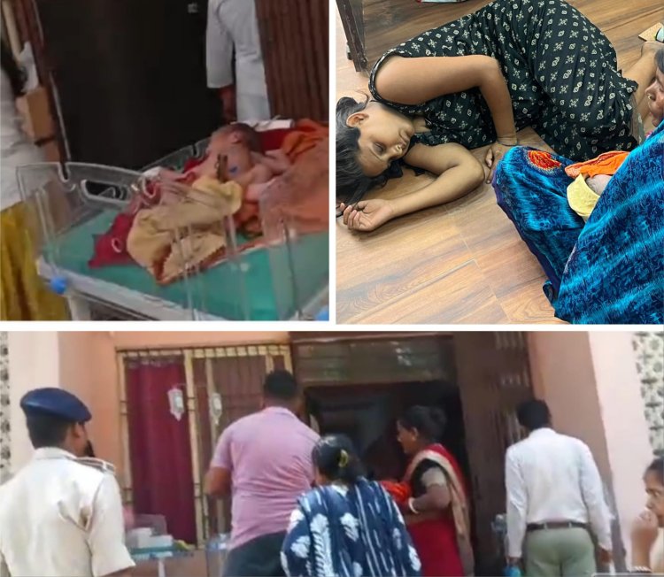 आईसीयू बना एमएनसीयू का गेट, पीपल की छांव में चला नवजात का इलाज