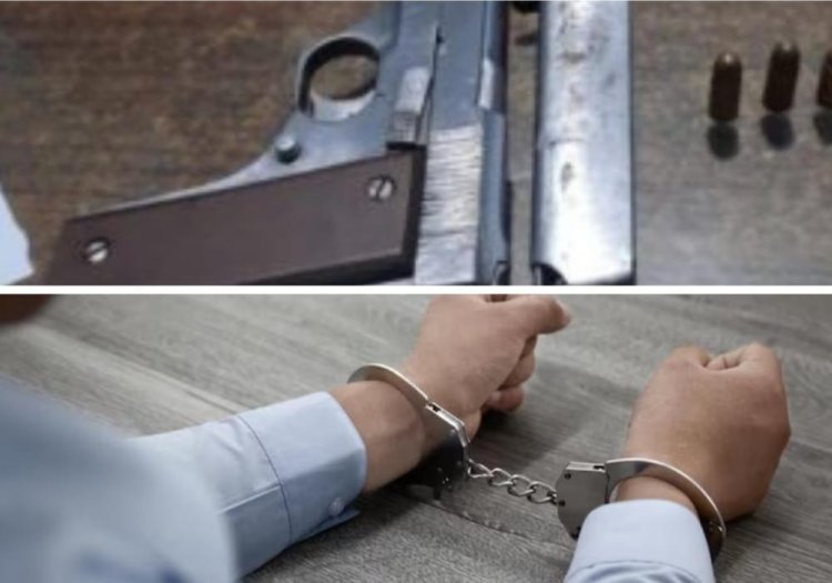 देशी पिस्टल के साथ एक गिरफ्तार बाइक जब्त