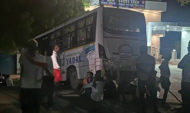 सड़क पार करते समय तेज रफ्तार बस की चपेट में आ ग्रामीण की मौके पर मौत
