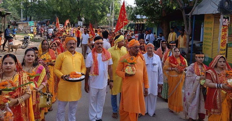 वैदिक मंत्रों से गुंजायमान हुआ यज्ञ परिसर, मां दुर्गा की प्राण प्रतिष्ठा को लेकर उमड़ी आस्था