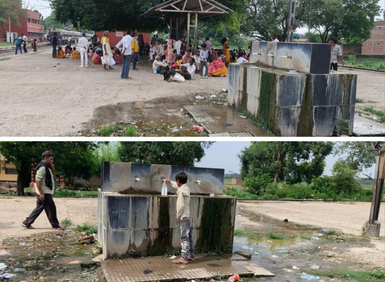 20.5 करोड़ की परियोजना, फिर भी बदहाल रघुनाथपुर स्टेशन: गंदगी, जलजमाव और दूषित पानी से यात्रियों का सामना