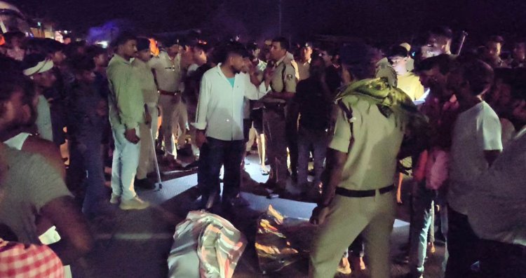 तेज रफ्तार अज्ञात स्कॉर्पियो की टक्कर से चारा लेकर सड़क पार कर रहे किसान की मौत, शव रखकर ग्रामीणों ने किया हाईवे जाम