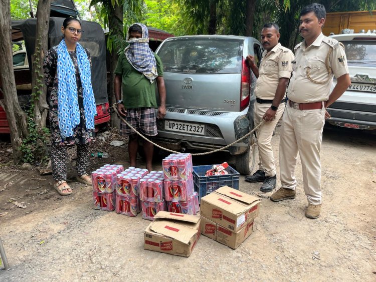 यूपी से बिहार में शराब की खेप पहुंचने से पहले उत्पाद विभाग का शिकंजा, चौसा बॉर्डर पर 87.84 लीटर अंग्रेजी शराब जब्त