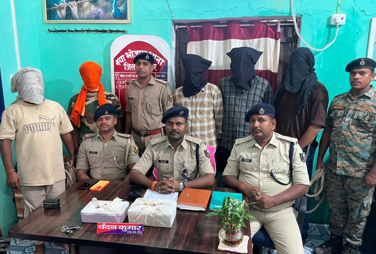 490 ग्राम ब्राउन शुगर के साथ अंतरजिला गिरोह के पांच तस्कर गिरफ्तार, नया भोजपुर पुलिस की दूसरी बड़ी कामयाबी