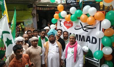 चौसा में मोहम्मदिया जुलूस ने दिया सौहार्द का संदेश