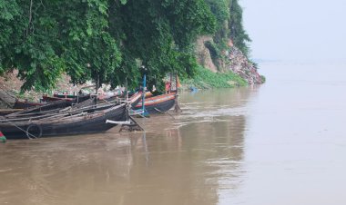 बक्सर में गंगा ने फिर पकड़ी रफ्तार, चेतावनी बिंदु से महज 18 सेंटीमीटर नीचे