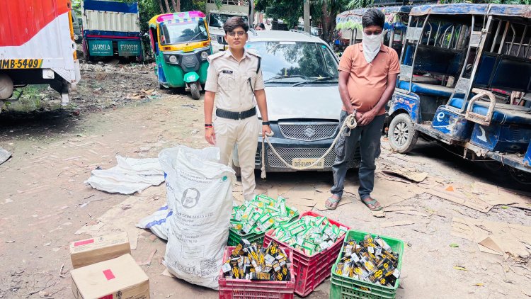 वीर कुंवर सिंह सेतु पर चेकिंग में खुली शराब तस्करी की पोल, अल्टो से 127 लीटर शराब बरामद