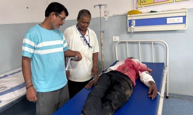 जानवर को बचाने में बिगड़ा बाइक सवार का संतुलन, 100 मीटर तक घिसटने से घायल
