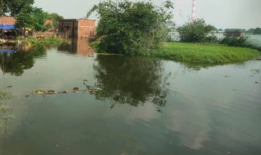 बाढ़ का फैलता दायरा, कई गांवों का सड़क संपर्क टूटा